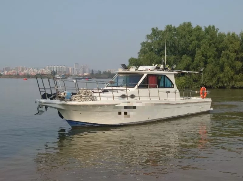 A3905 出售海安38尺柴油钓鱼艇，长11.6米，宽3.27米，2017年建造，ccs证书3类，沃尔沃柴油内外机370马力两台，保养好，大湾区看船。 (2)