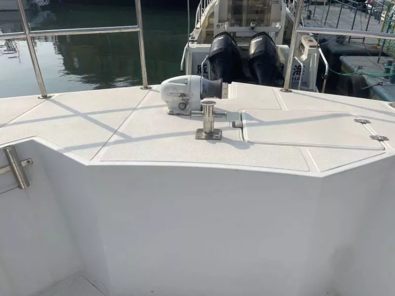 A3740 出售13.8米，宽3.79米，主机雅马哈300x3，游艇一艘，ZC4类证书。2020年建造，机器1000小时一半台速运行，价格非常优惠！ (15)