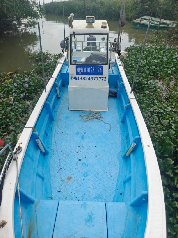 A4218 鸿津钓鱼船，长7.8米宽2.1米，115匹四冲水星420小时左右，船在广东阳江。 (6)