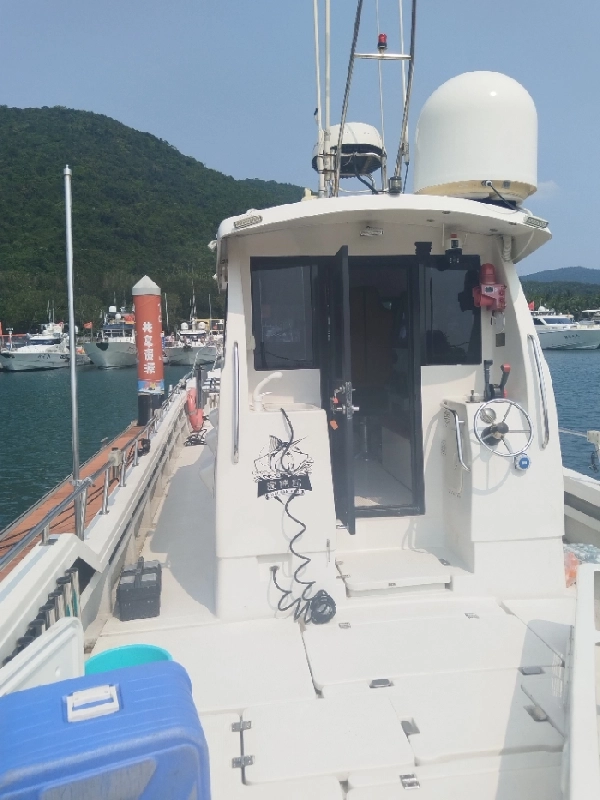 A4330 出售昊运45尺底轴洋马柴油钓鱼艇一艘。长13.49，宽3.59，2019年建造，CCS二类，洋马464匹马力单机，奥玛明盘99万。 (7)
