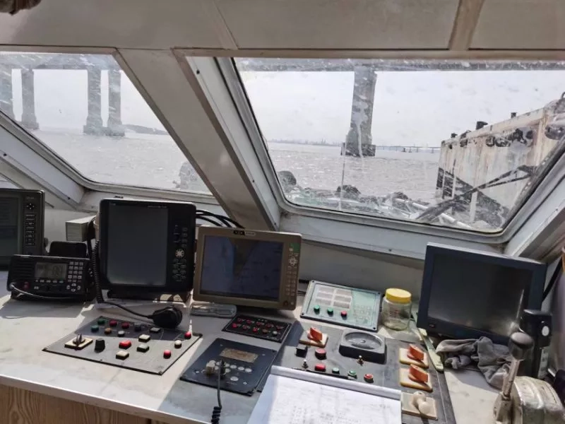 A3413 出售19米5交通艇宽4米8，285匹潍柴发动机，2016年生产钢质，沿海ZC证书（浙江看船） (5)