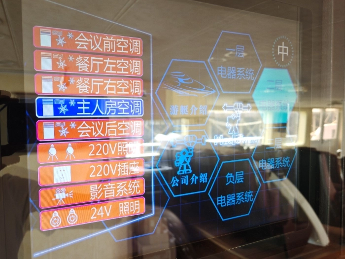 A4068 出售仟岛汇超级艇，出口船，可以上香港牌，或者外籍牌。产品参数总长	38.5M	宽度	8.5M	水线长	34.5M	型宽	6.2M	型深	2.5M	吃水	1.7M	乘客	60人	燃油储量	5000KG	淡水储量	3000KG	主机	重庆康明斯550HPx2	最高航速	16KN	发电机	Perkins 40KWx2	船体主要物料	FRP	空调	16台	游艇类型:	香港游乐船 (7)
