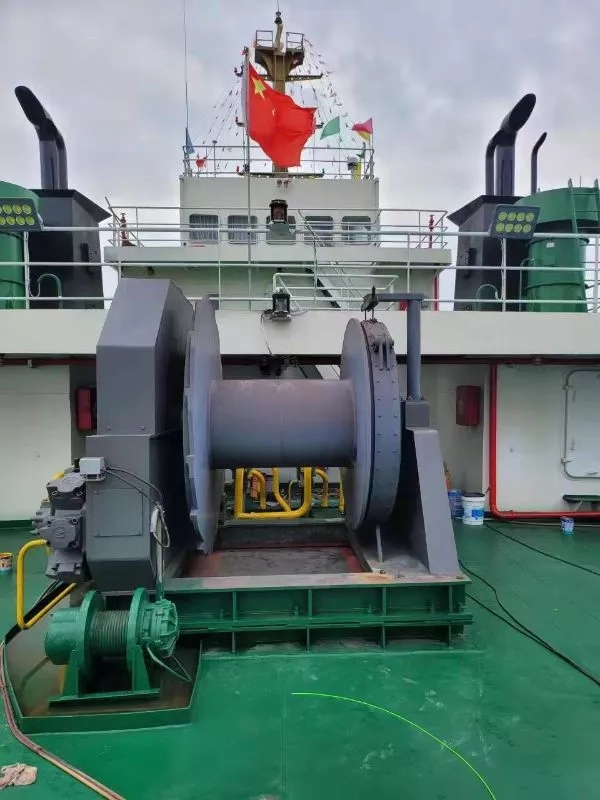 A3395 22年新造总长49.2米，宽13.8米，深6米，普通拖船，有侧推，有后带，主机淄博双机 ，总7200马力的
2100万，前后可起锚的！船在江苏 (11)