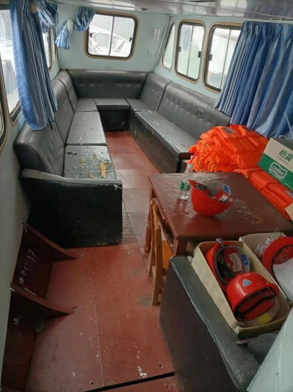 A3061 出售内河22米长，铁质交通船，3.5米宽，玉柴150马力全新机器，几万块！（广西看船） (3)