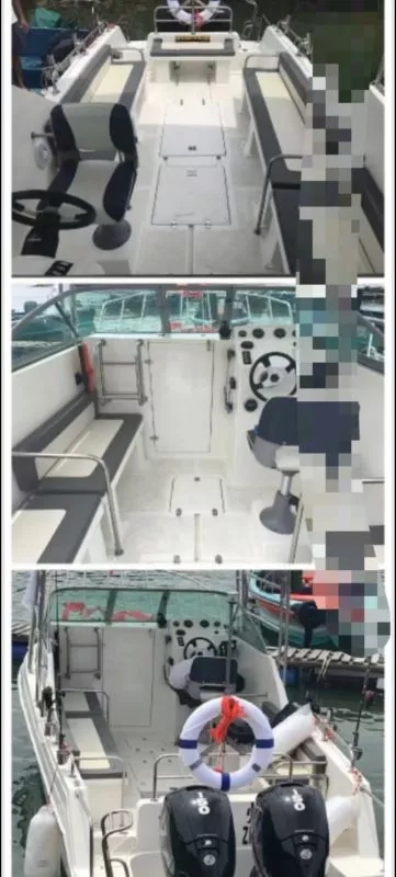 A3240 出售8.5米玻璃钢小游艇一艘，水星150双机，共300马力，2017年建造，CCS证书，全国落户，价格美丽？ (3)