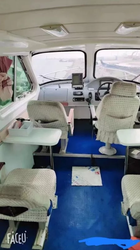 A3352 出售9米退役交通艇，雅马哈100舷内外（山东看船） (2)