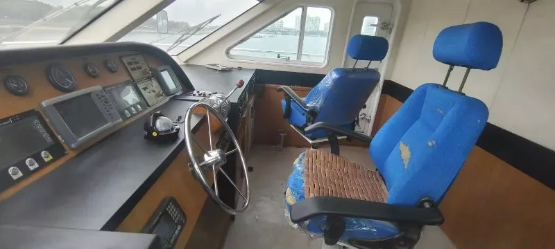 A3491 出售27米双体交通船，双机潍柴300发动机，78客位2013年生产ZC证书（山东看船） (5)