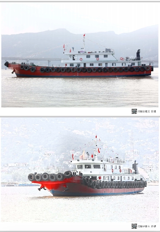 A4054 出售22年近海航区交通船,长42.8米宽8.6米型深3.3米,总功率210千瓦,刚船检完,带有吊机,广东看船