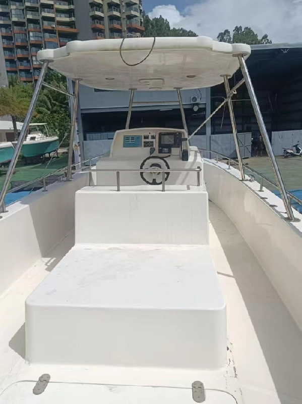 A4431 出售10艘10.37米潍柴动力250匹配表面浆钓鱼艇，宽3.4米，型深1.65米，吃水0.6米，额定乘员12人，航速25-30节左右，2020年建造，全新还没下水，带图纸，新造58万 (2)