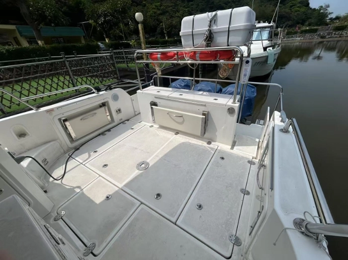 A4371 出售途达42尺ccs二类全新现货钓鱼艇一艘，长12.8米，宽3.3米，雅马哈300马力三台，2024年建造，全新特惠价158万 (19)