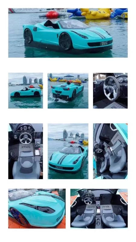 A3221 第三代海上法拉利，水上超跑，汽车艇，可定制颜色，可选配，可出口。 (5)