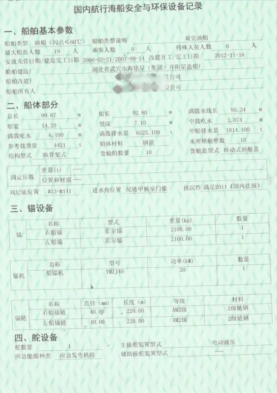 A3295 出售4500吨沿海油船一艘，2006年建造，长99.8米宽14.2米，深7.1米，CCS证书，全国落户，福建看船！ (5)