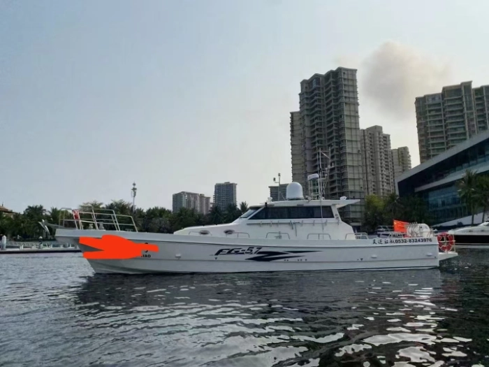 A4539 昊运57尺钓鱼艇 二类CCS证书 2023年造 单机沃尔沃550匹，双帕普罗8000发电机 有陀螺仪 发动机900个小时 航速23节 经济航速15-17节！船长16.76米宽3.8米！